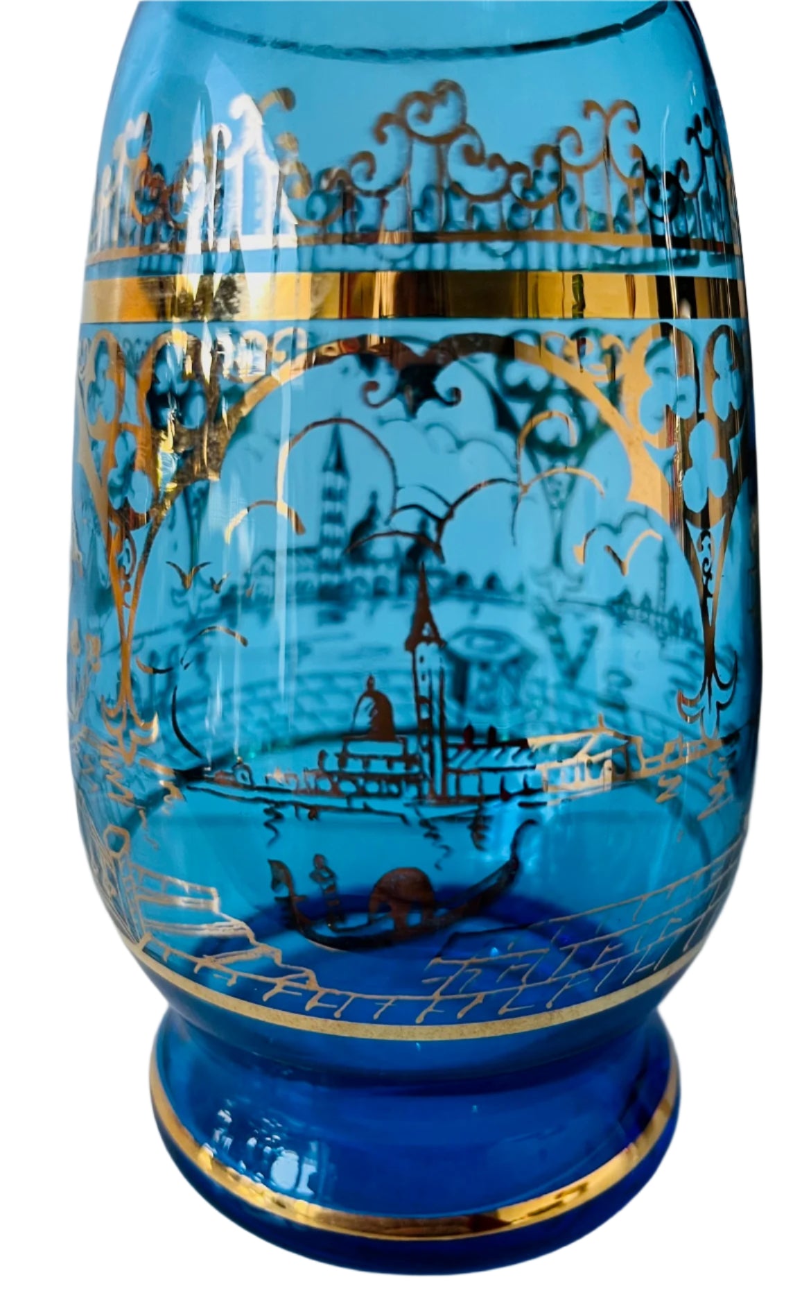 Venetian Blue Glass Decanter
