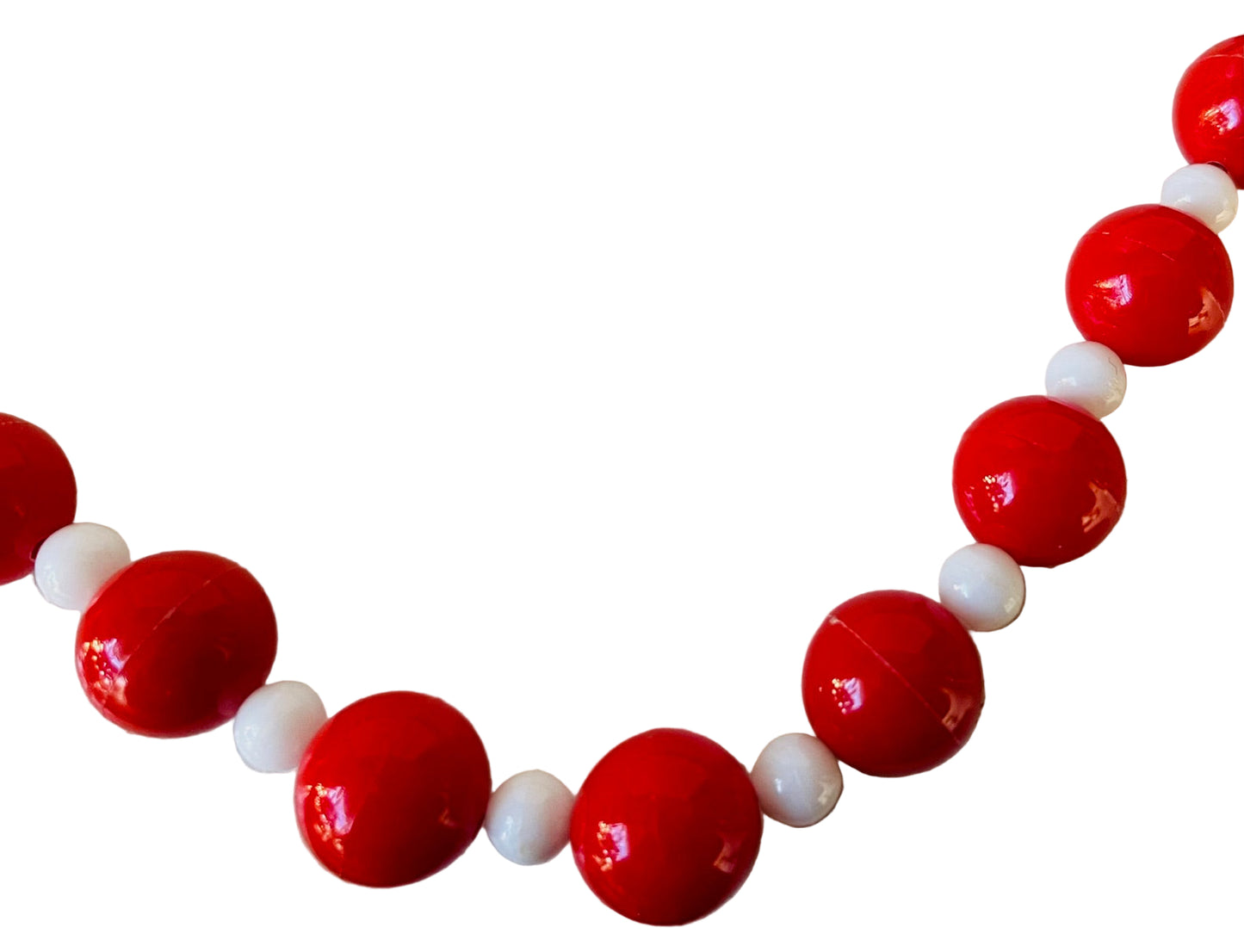 Orange And White Bead Necklace