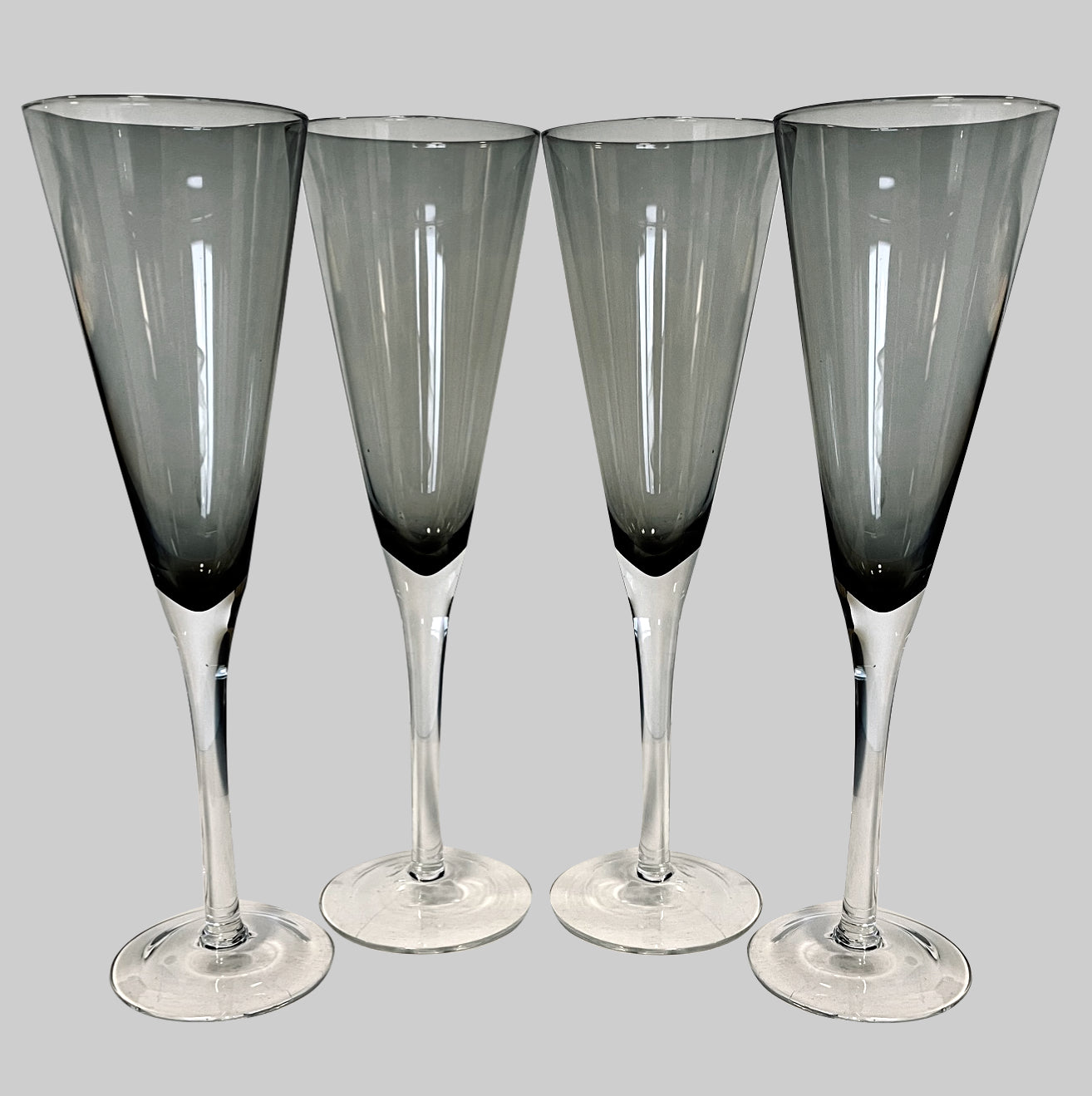 Smoked Glass Wine Or Champagne Glasses