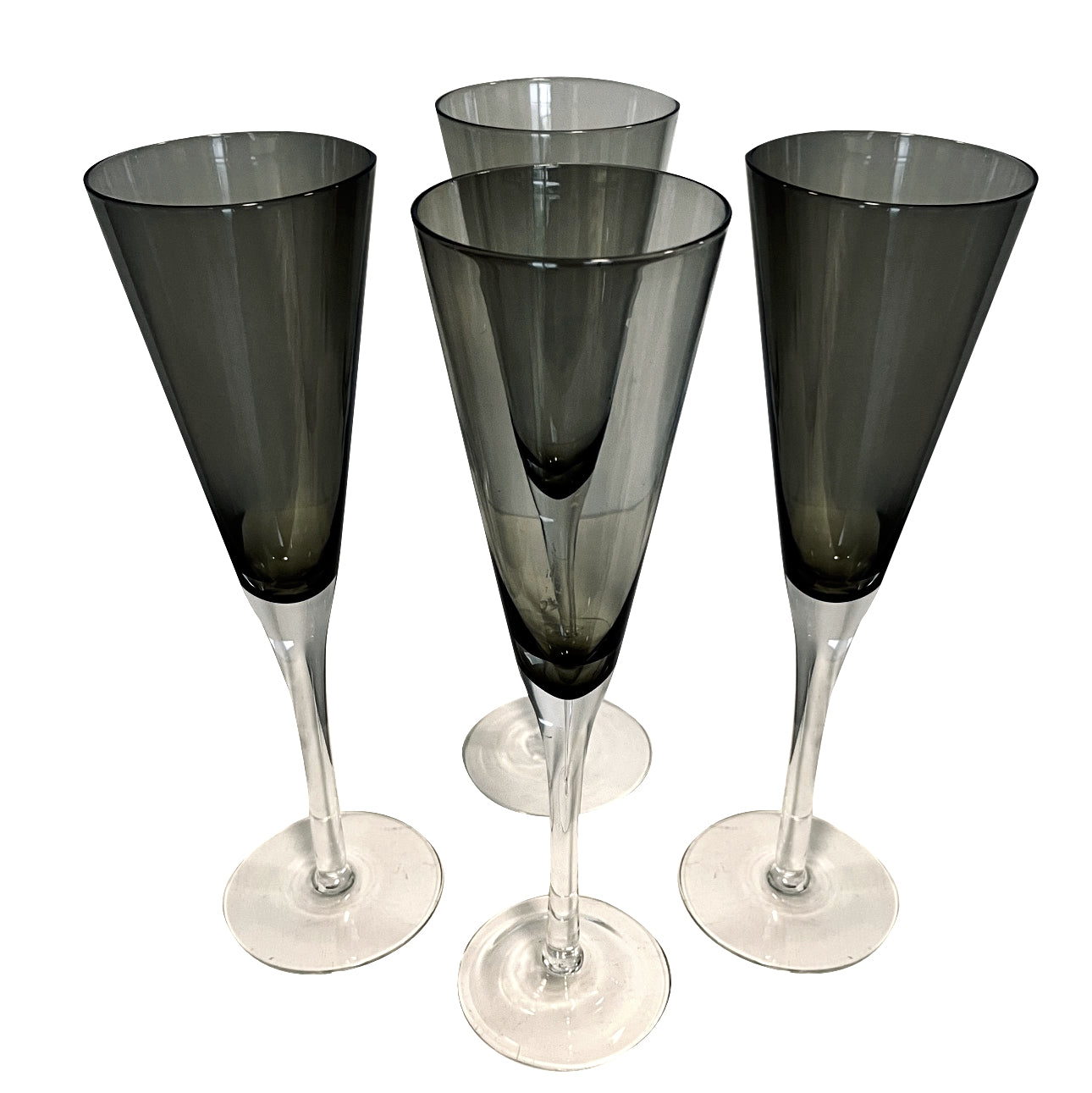 Smoked Glass Wine Or Champagne Glasses