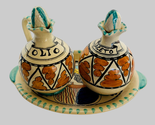 Italian Handpainted Cruet Set
