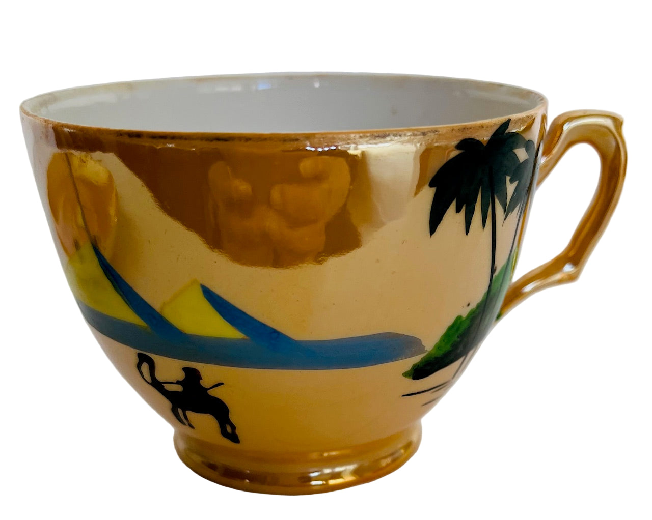 Vintage Hand Painted Japanese Cup And Saucer