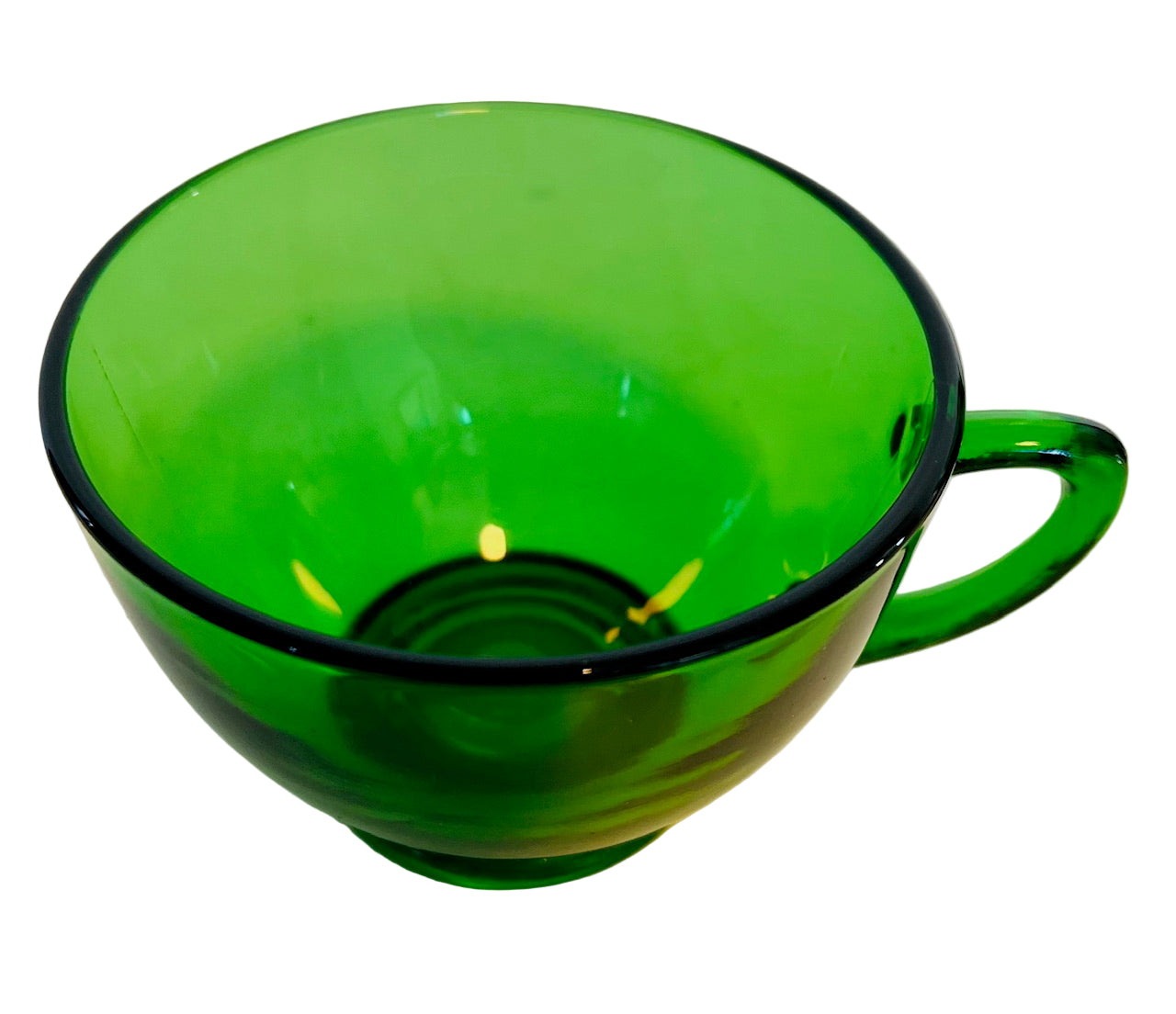 Forest Green Anchor Hocking Glass Punch Cups (3)