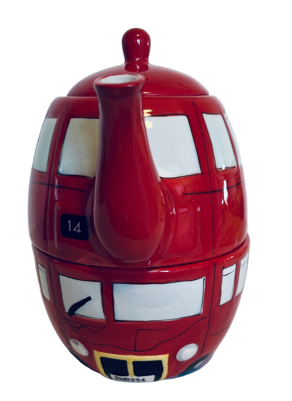 Double Decker English Bus Tea Pot