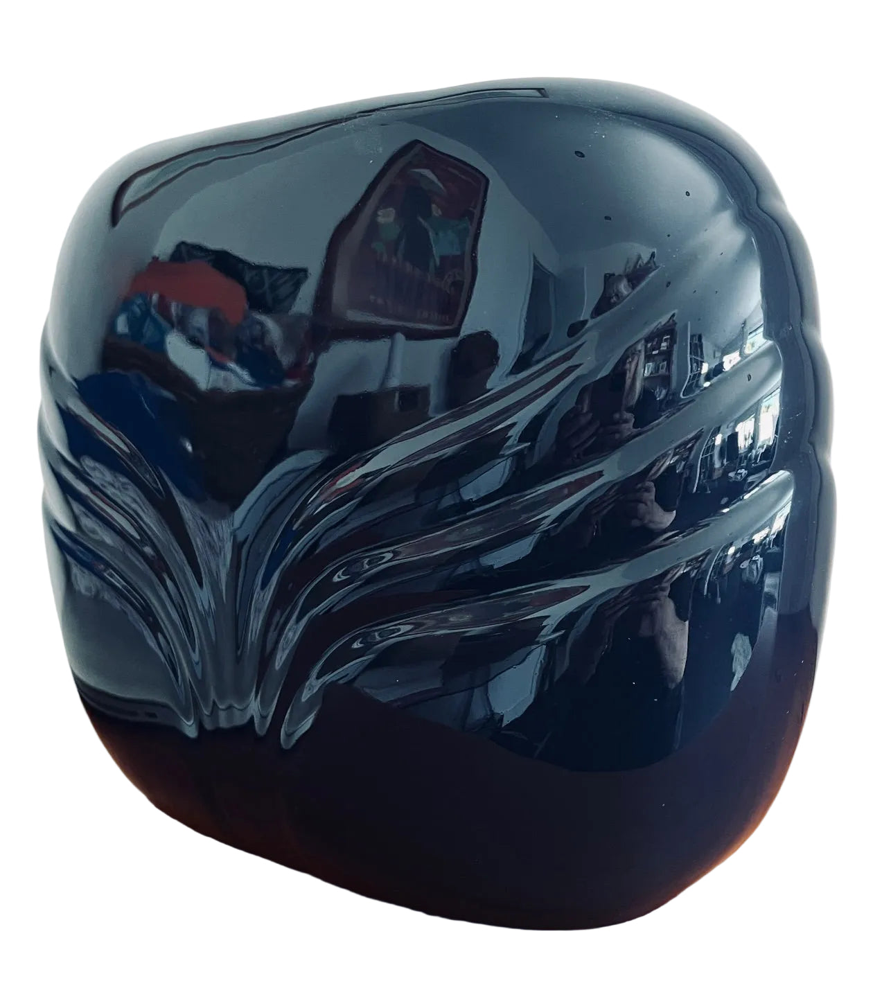 Vintage Navy 1980s Art Deco Style Vase