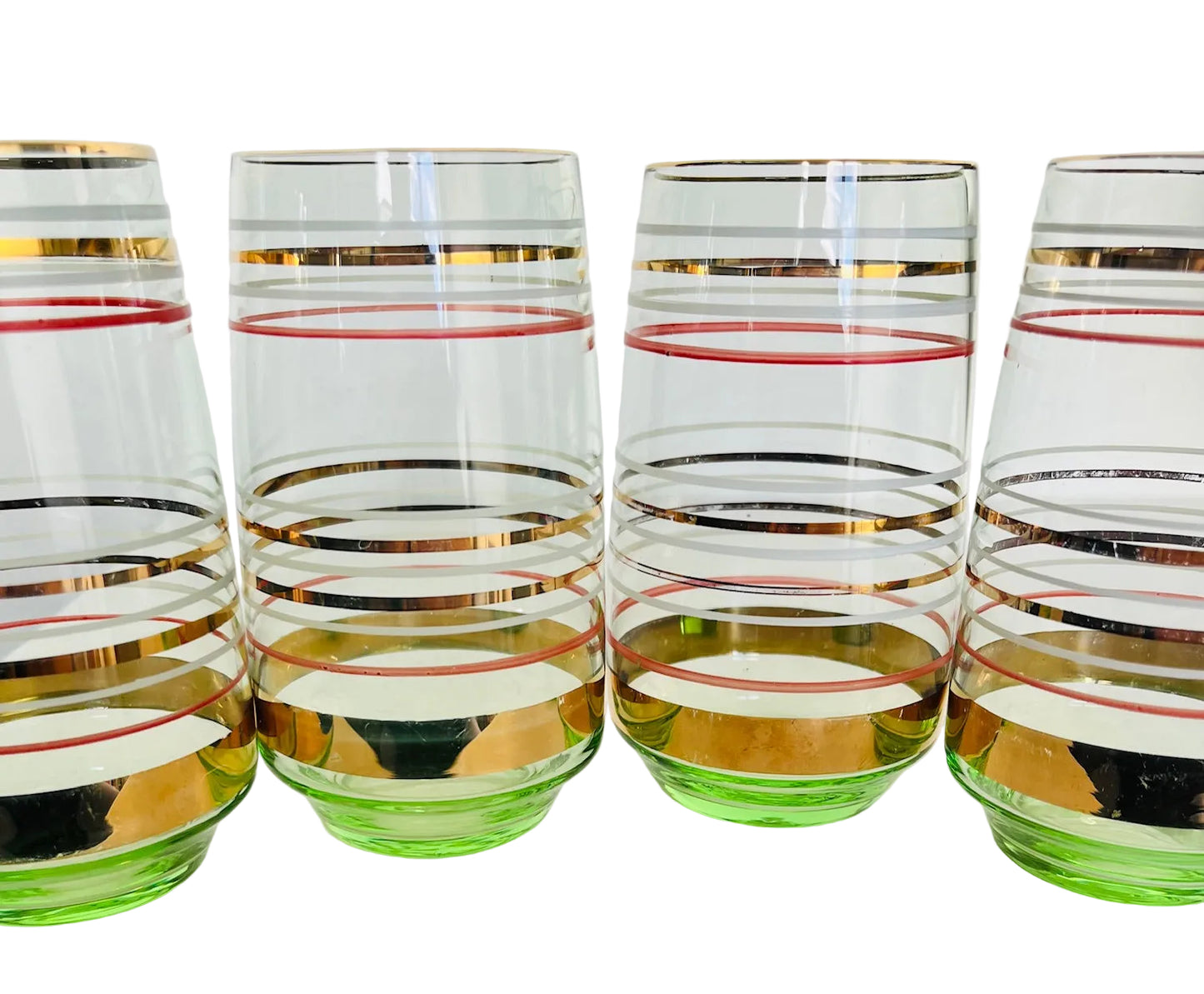 Retro Set Of 4 Drinking Glasses