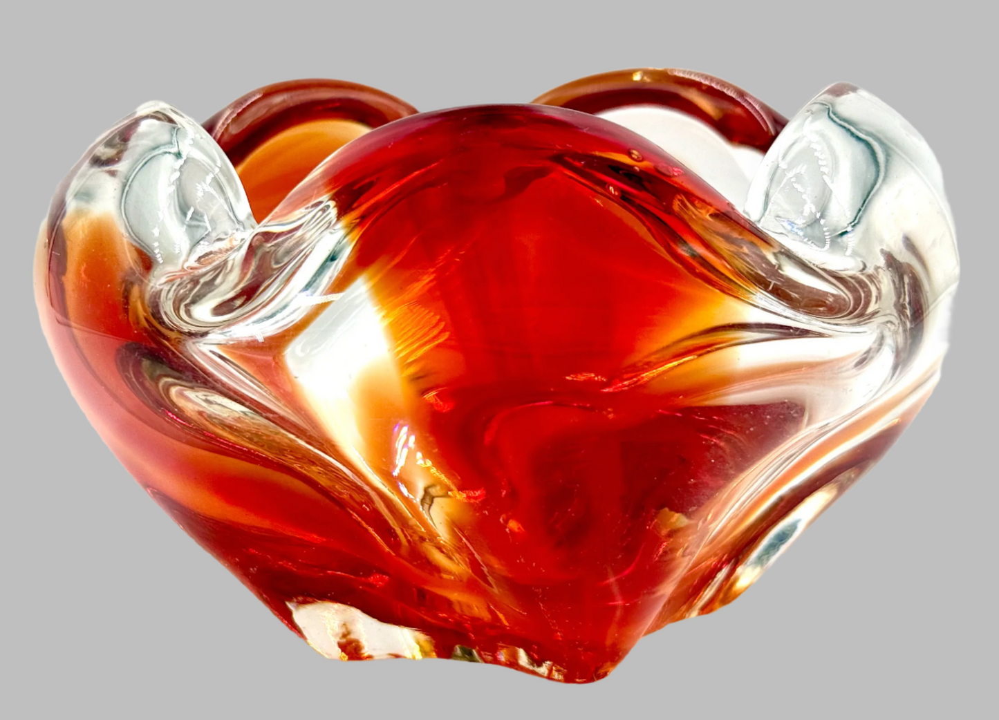 Soga Glass (Japanese) Red Glass Ashtray/Bowl