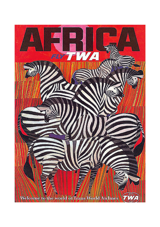 Vintage Travel Poster Africa TWA