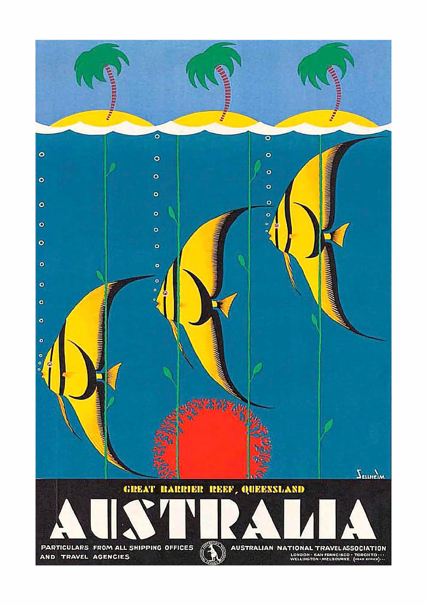 Vintage Travel Poster – Great Barrier Reef, Australia