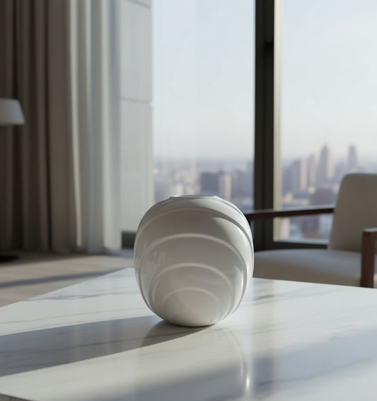 West German Scheurich Keramik White Ceramic Vase